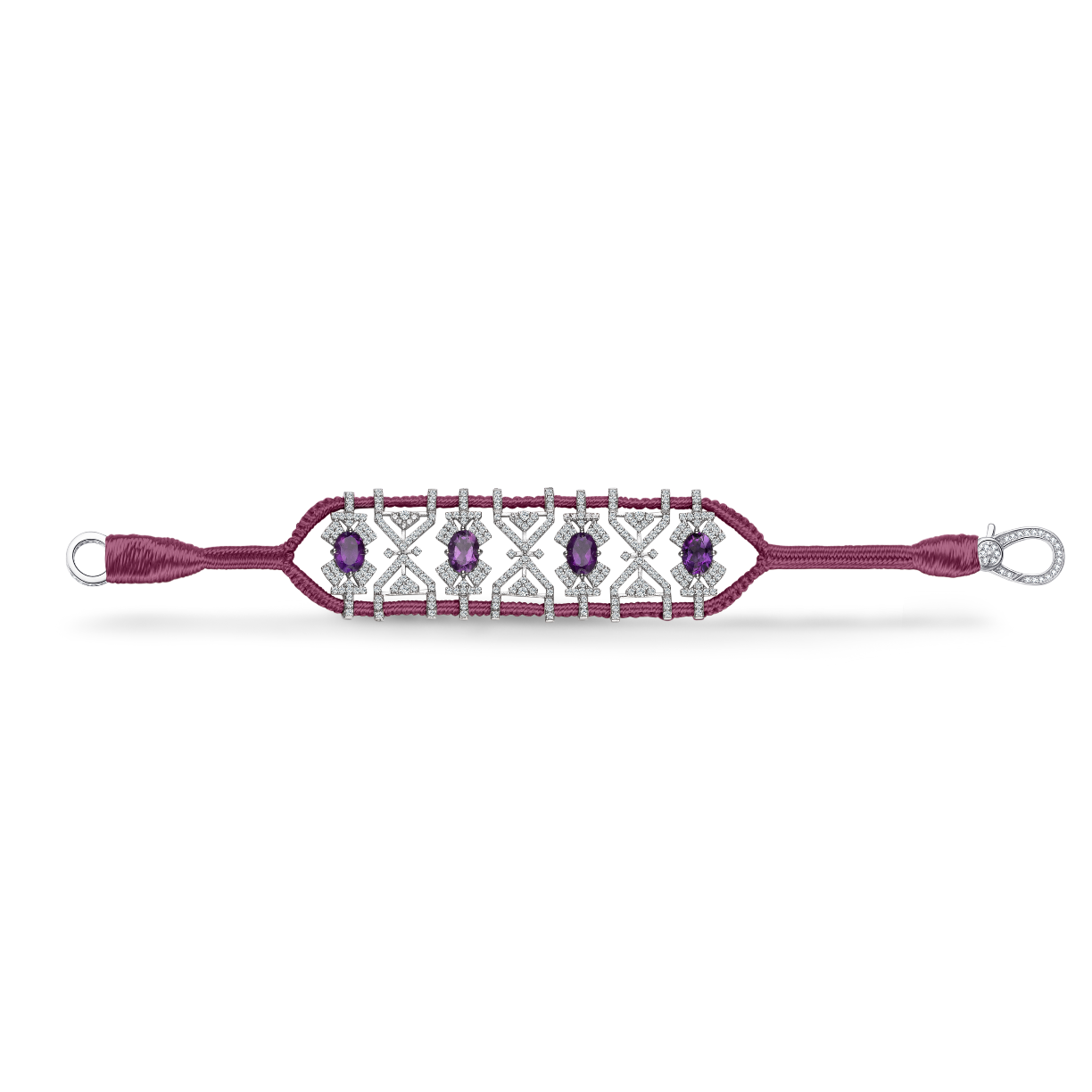 Bracelet Fortalezza Bamboo - Amethysts