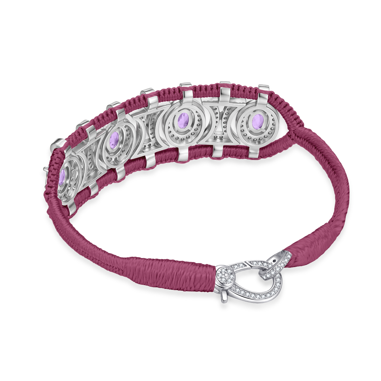 Olinda Bamboo bracelet - Amethysts