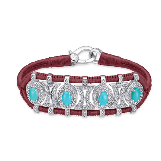 Bracelet Olinda bambou - turquoises