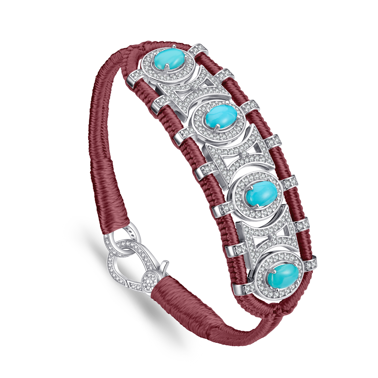Bracelet Olinda bambou - turquoises