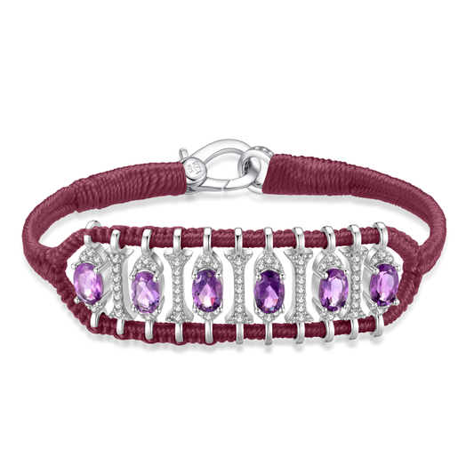 Teresina Bamboo bracelet - Amethyst