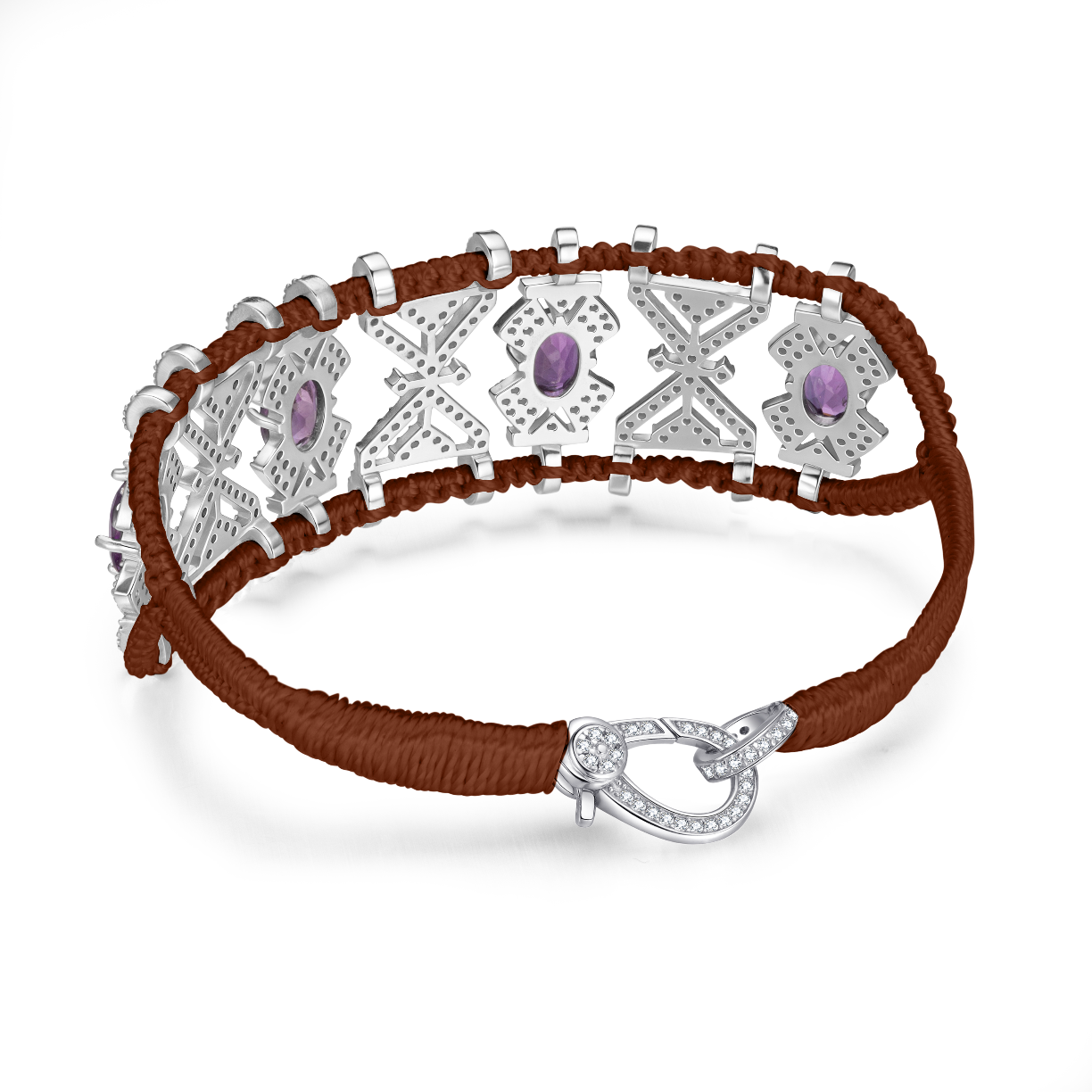 Bracelet Fortalezza Hazelnut - Amethysts