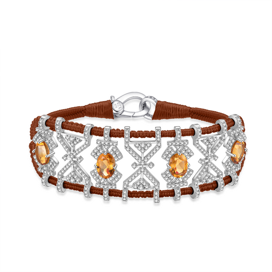 Bracelet Fortalezza Hazelnut - Citrines