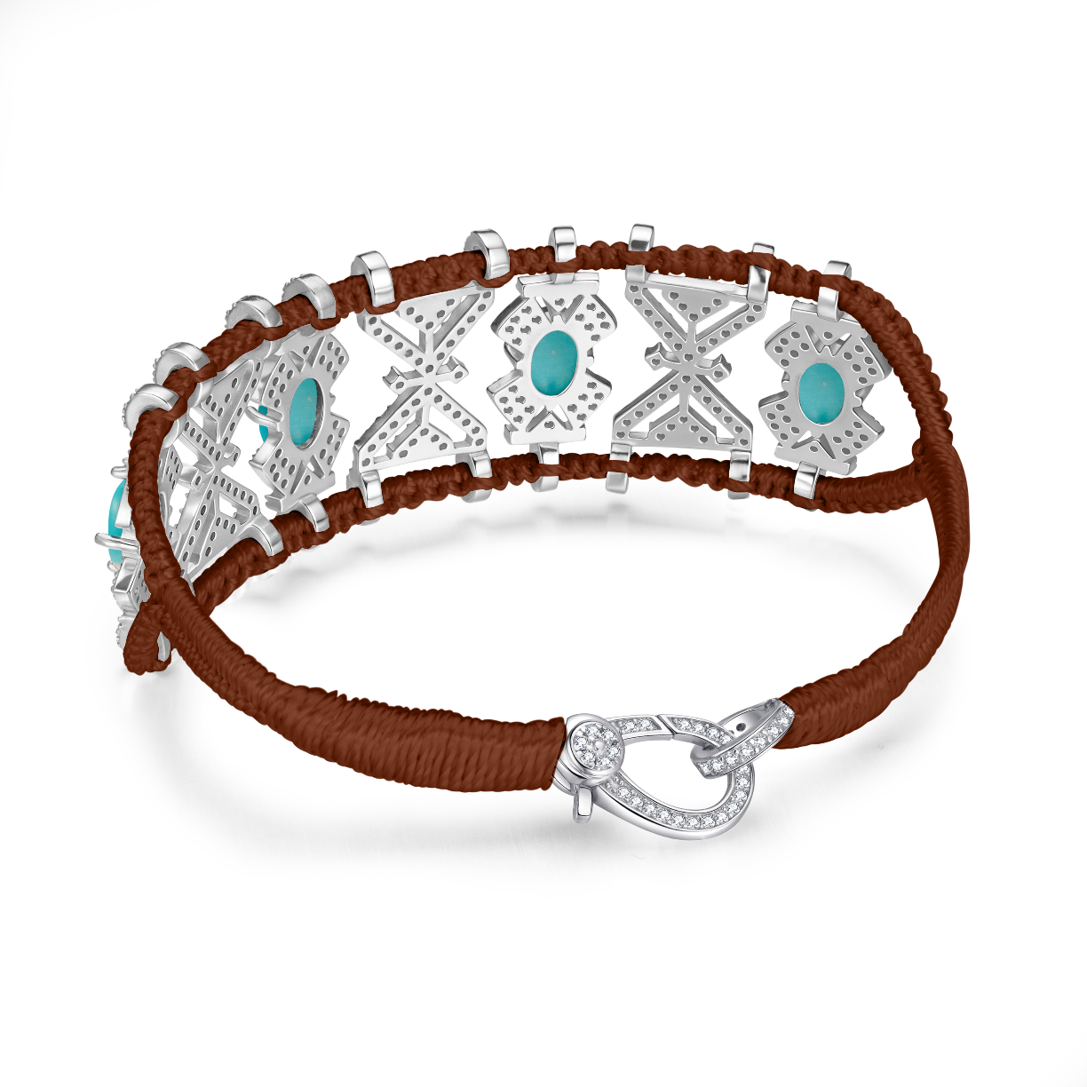 Bracelet Fortalezza Hazelnut - Turquoises