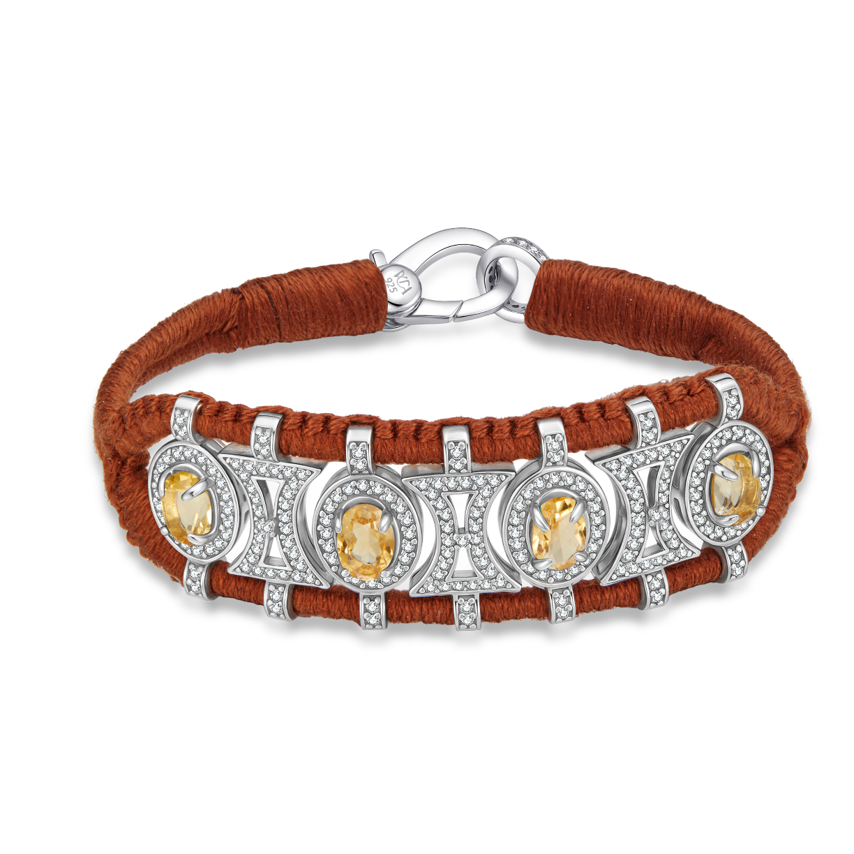Bracelet Olinda noisette - Citrines