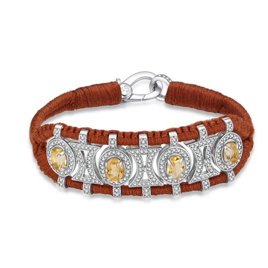 Bracelet Olinda noisette - Citrines