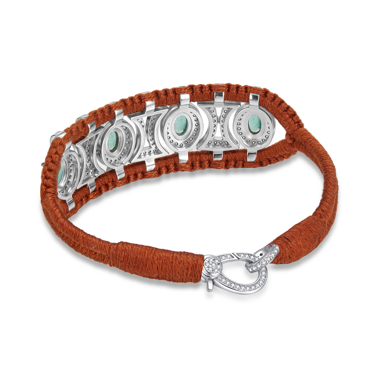 Olinda Hazelnut bracelet - Emeralds