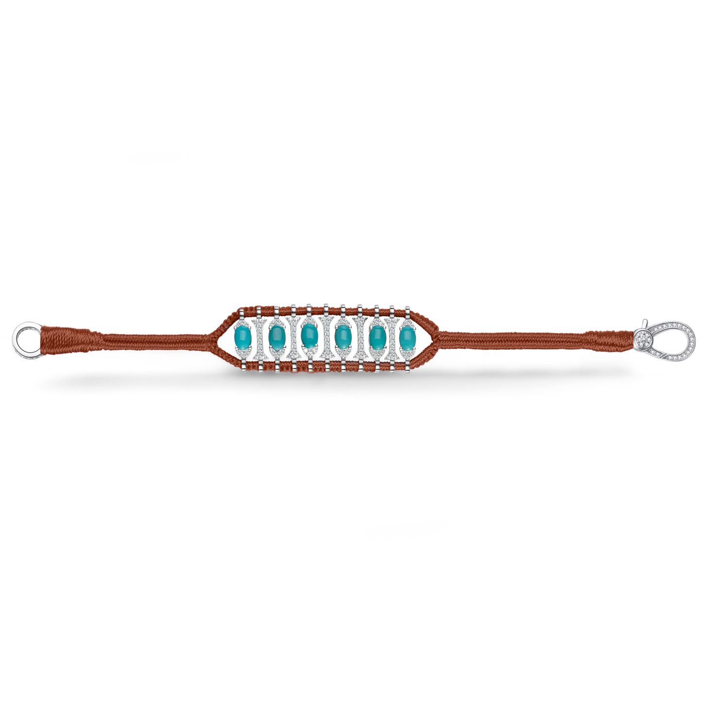 Teresina hazelnut bracelet - Turquoise