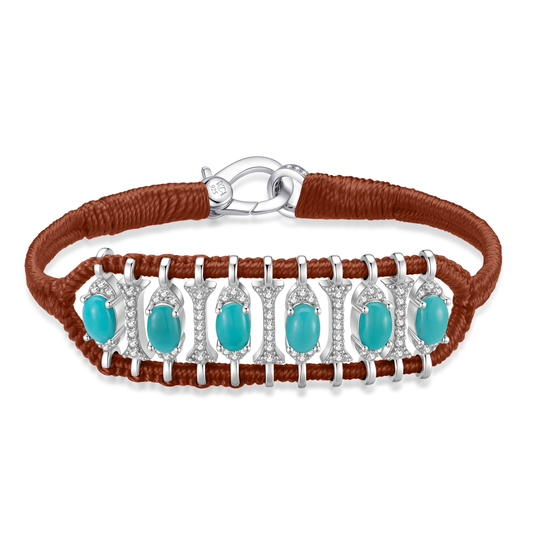 Bracelet Teresina Noisette - Turquoises