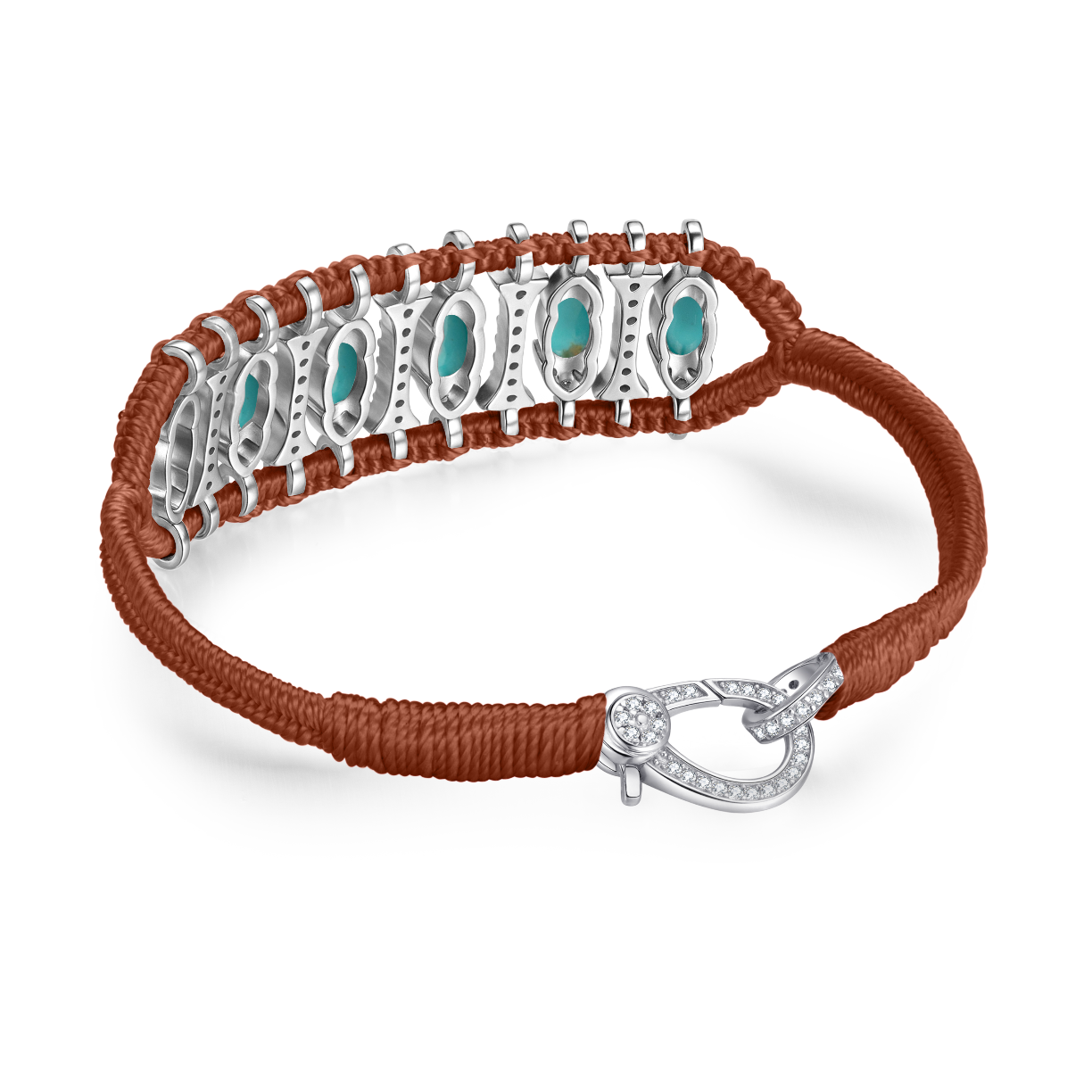 Teresina hazelnut bracelet - Turquoise