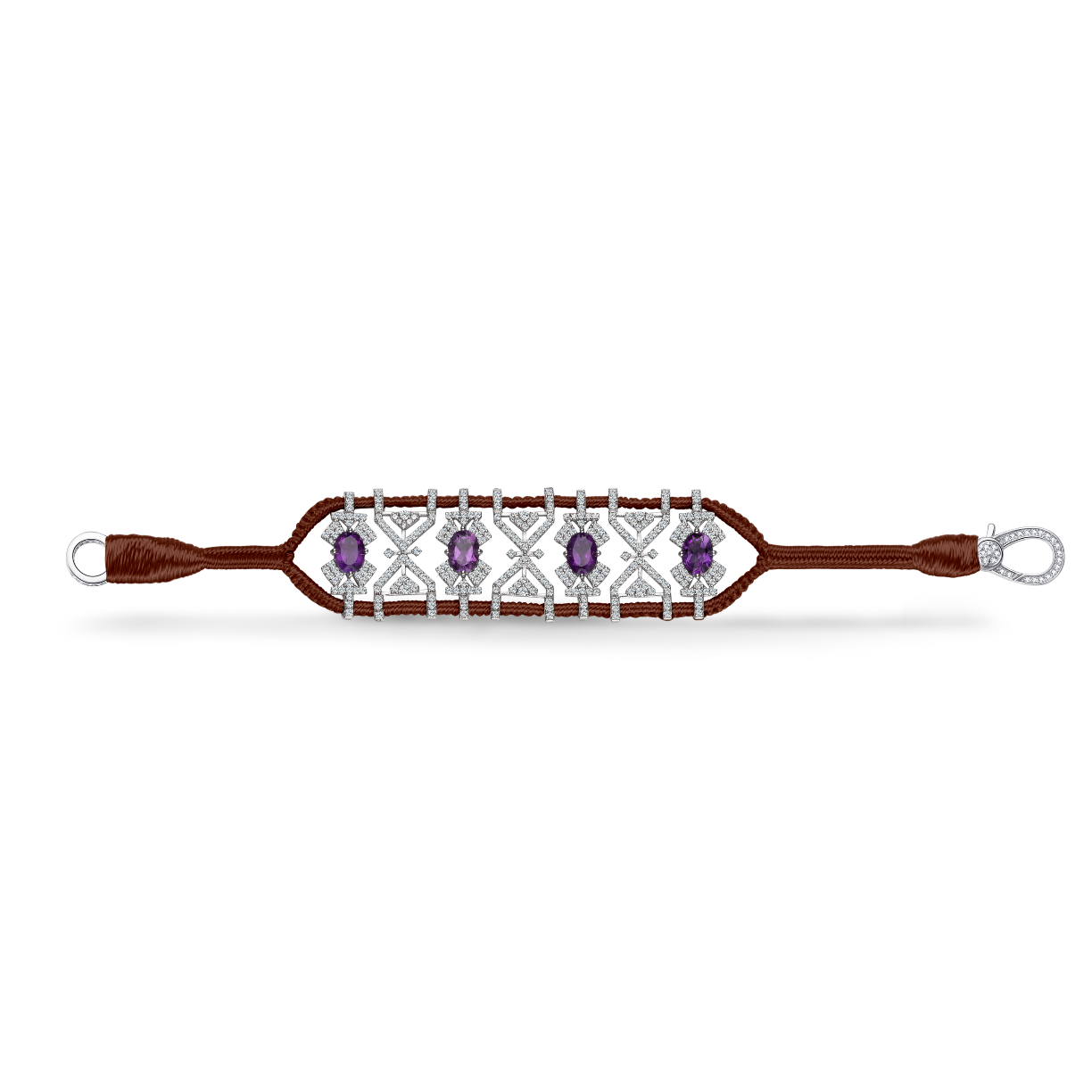 Bracelet Fortalezza Choco - Amethysts