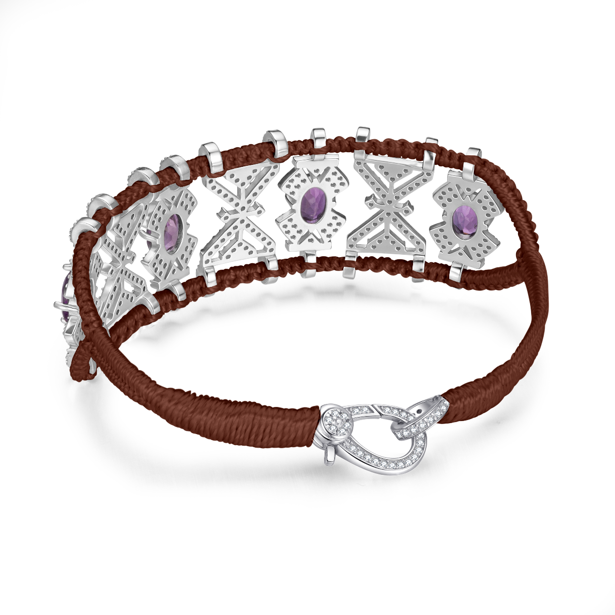 Bracelet Fortalezza Choco - Amethysts