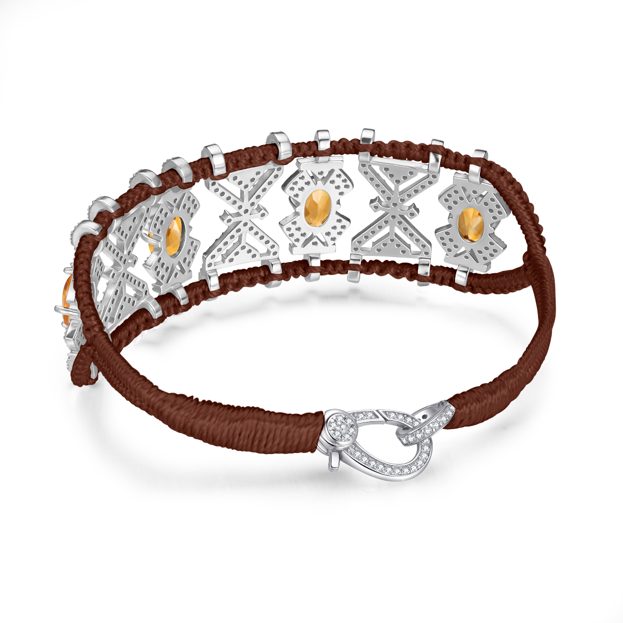 Bracelet Fortalezza Choco - Citrines