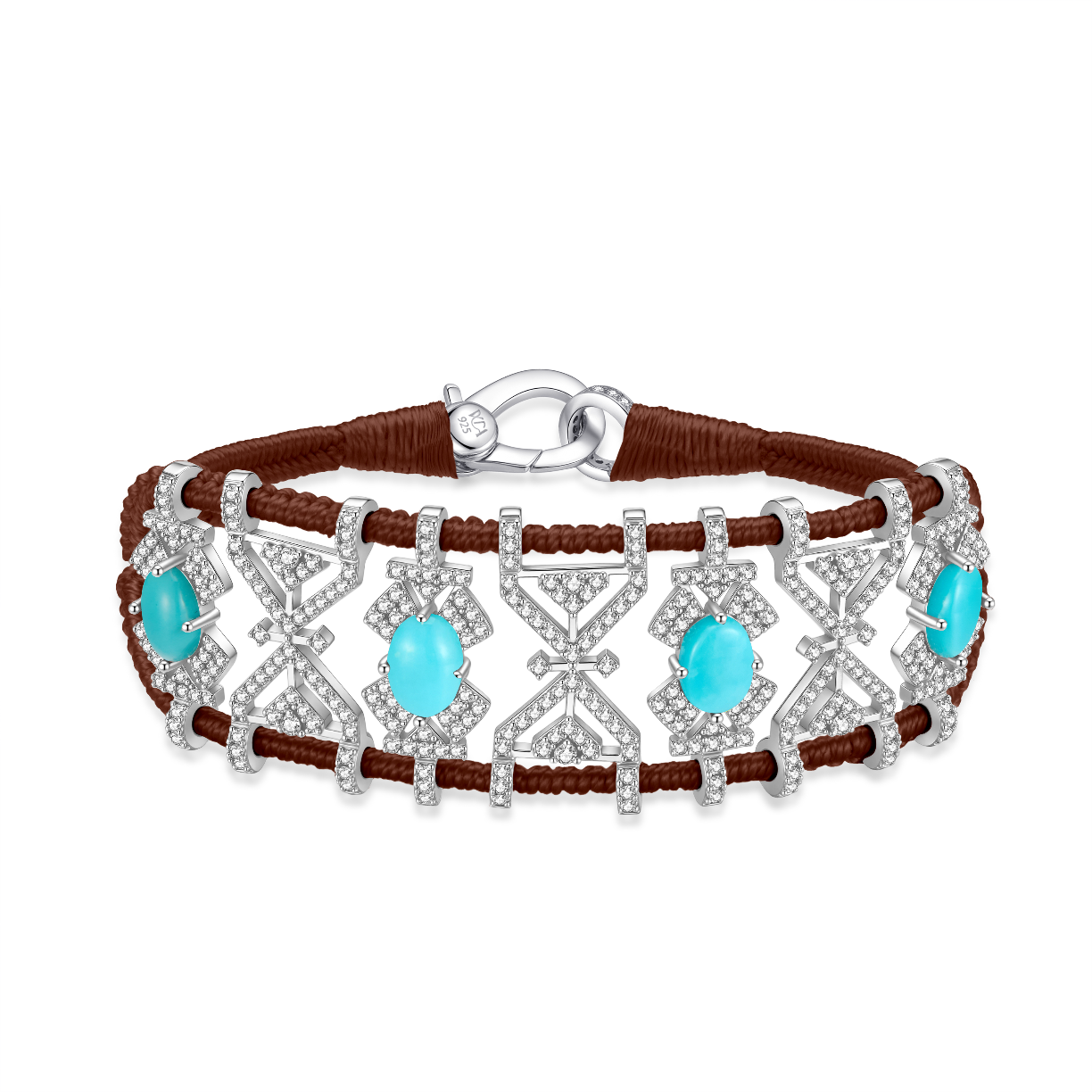 Bracelet Fortalezza Choco - Turquoises