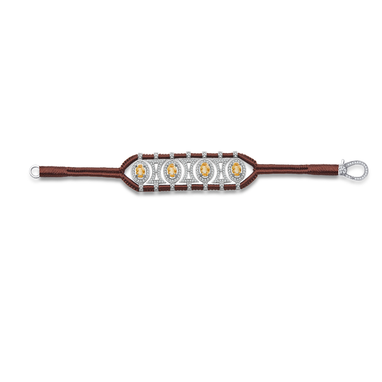 Olinda choco bracelet - Citrines