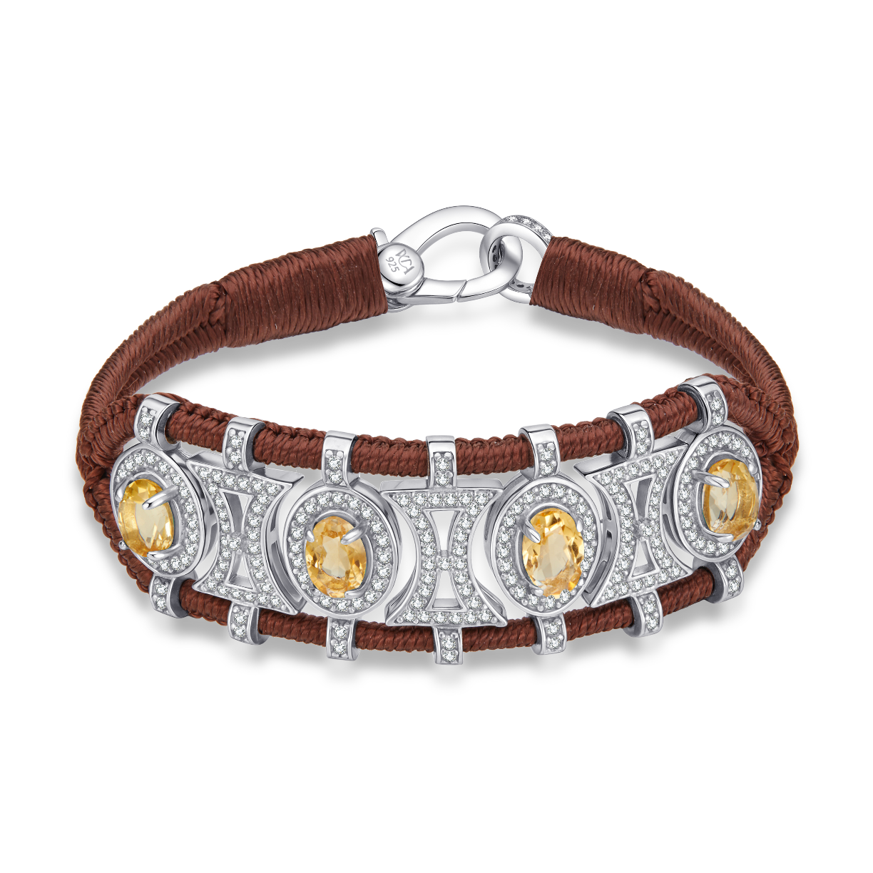 Olinda choco bracelet - Citrines