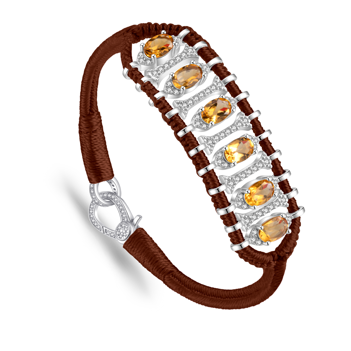 Teresina Choco bracelet - Citrine