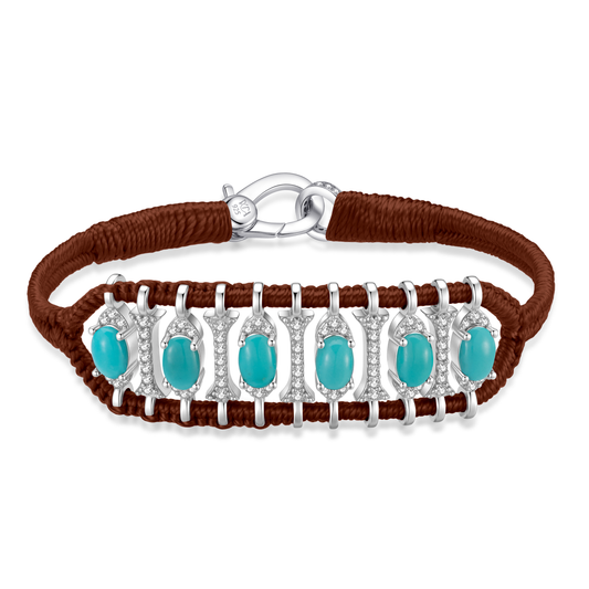 Bracelet Teresina Choco - Turquoises