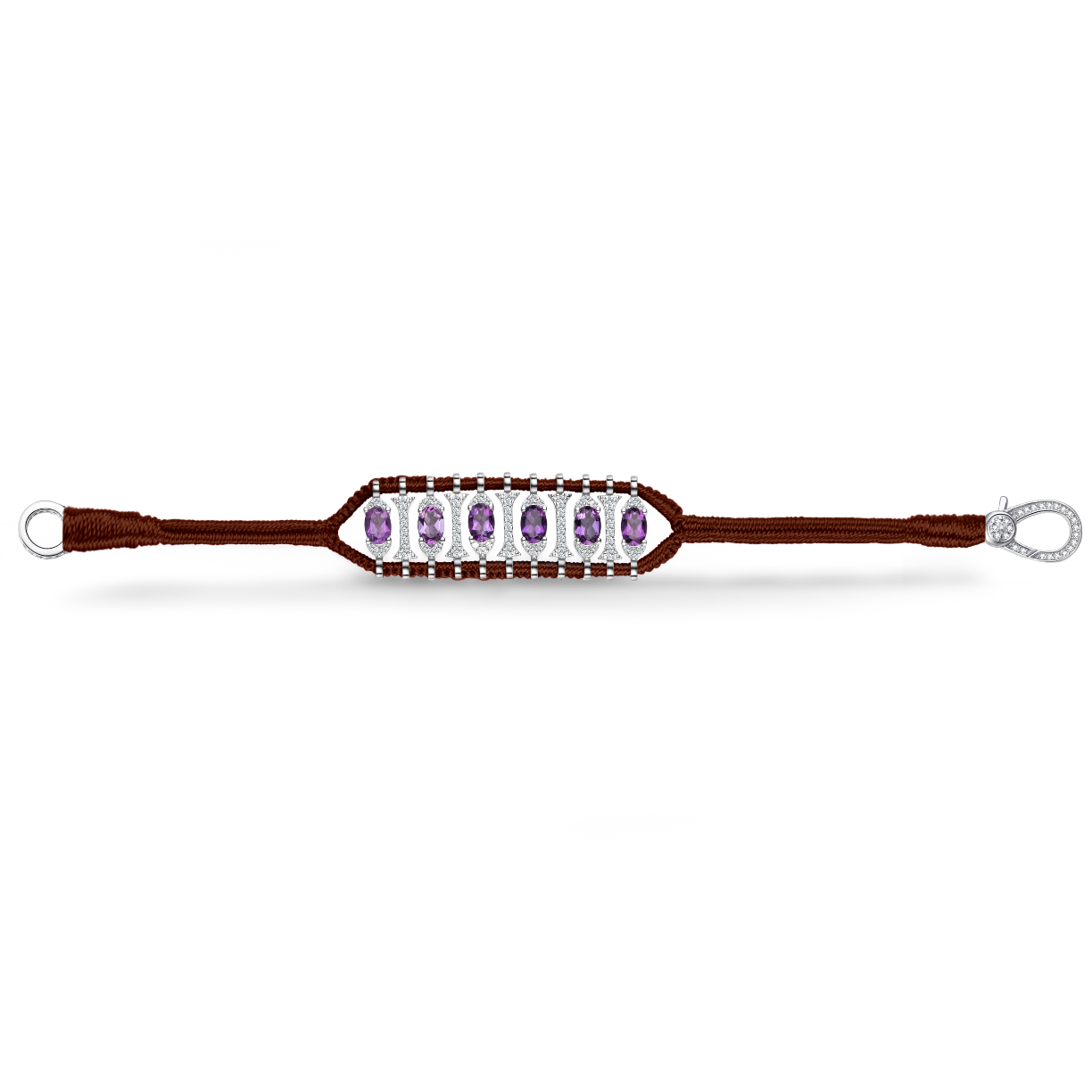 Bracelet Teresina Choco - améthystes