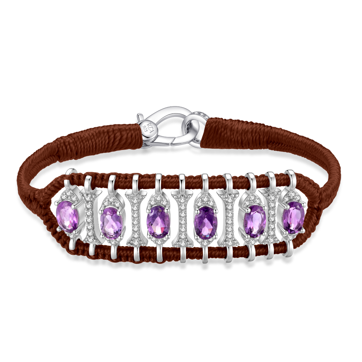 Bracelet Teresina Choco - améthystes