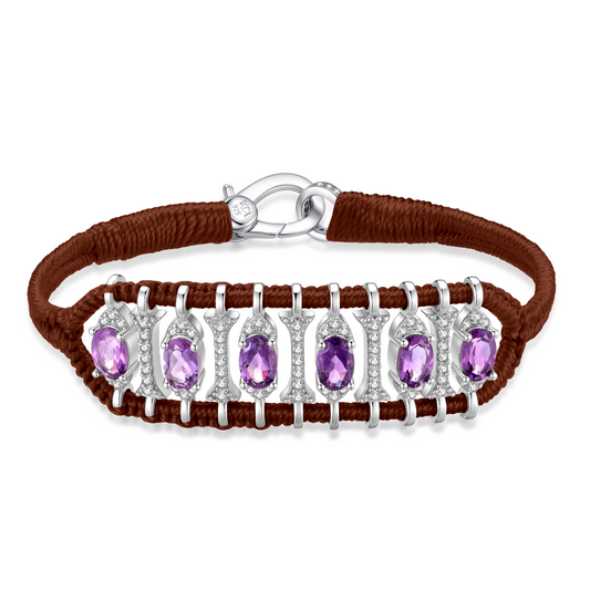Teresina Choco bracelet - Amethyst