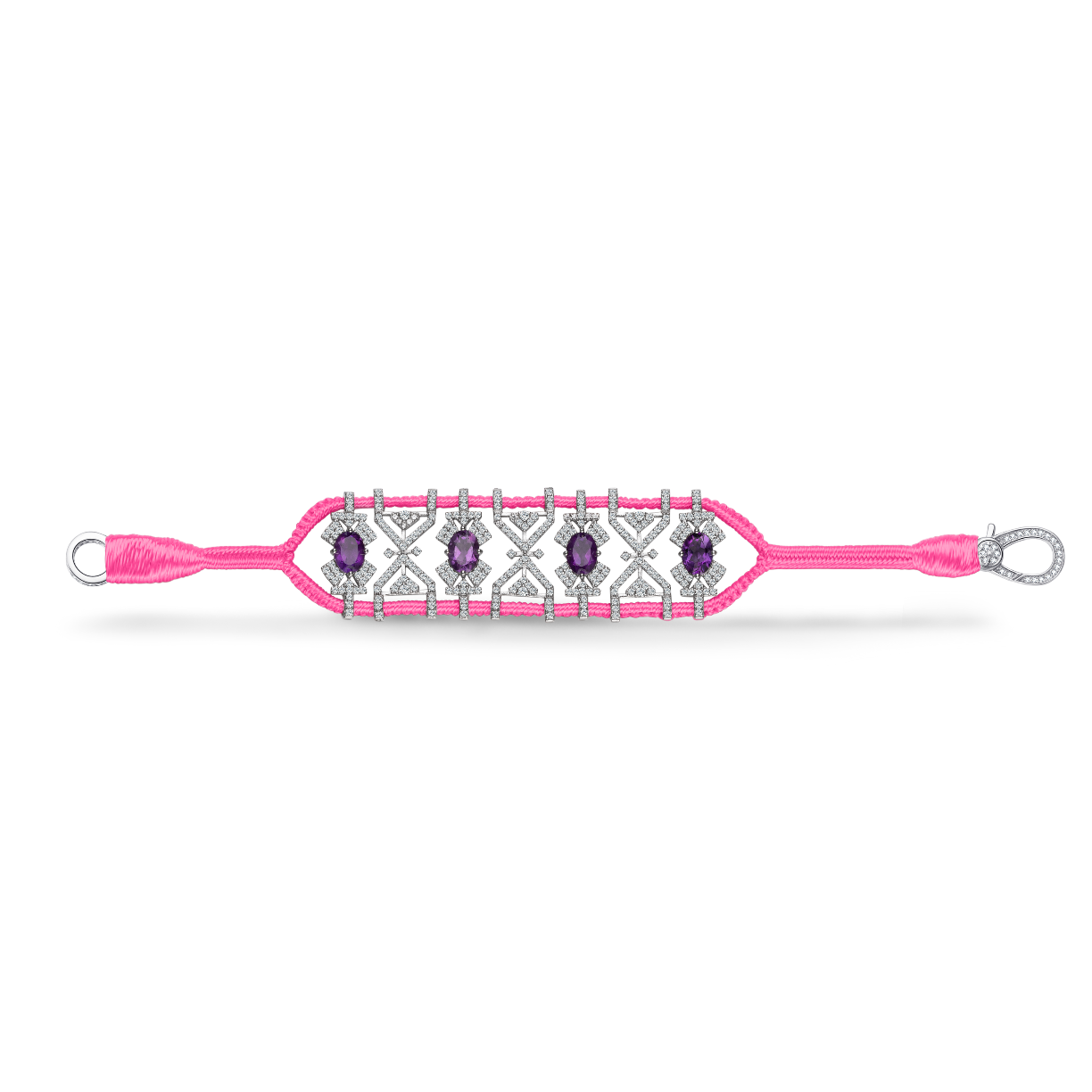 Bracelet Fortalezza Neon Pink - Amethysts