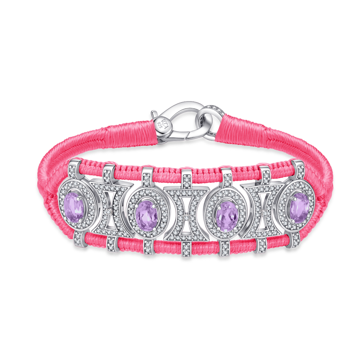 Olinda neon-flash bracelet - Amethysts