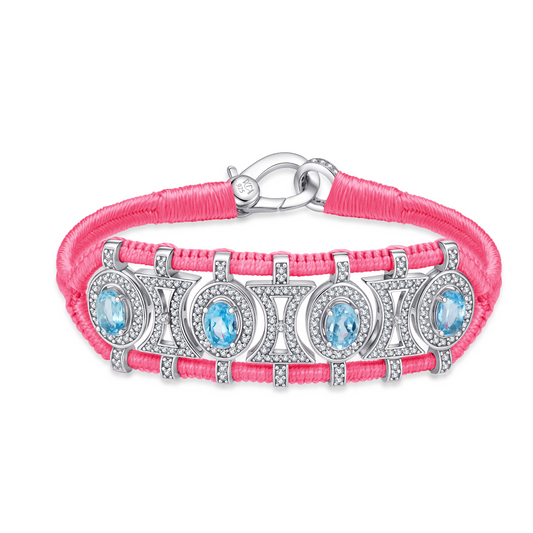 Bracelet Olinda rose fluo - Topazes
