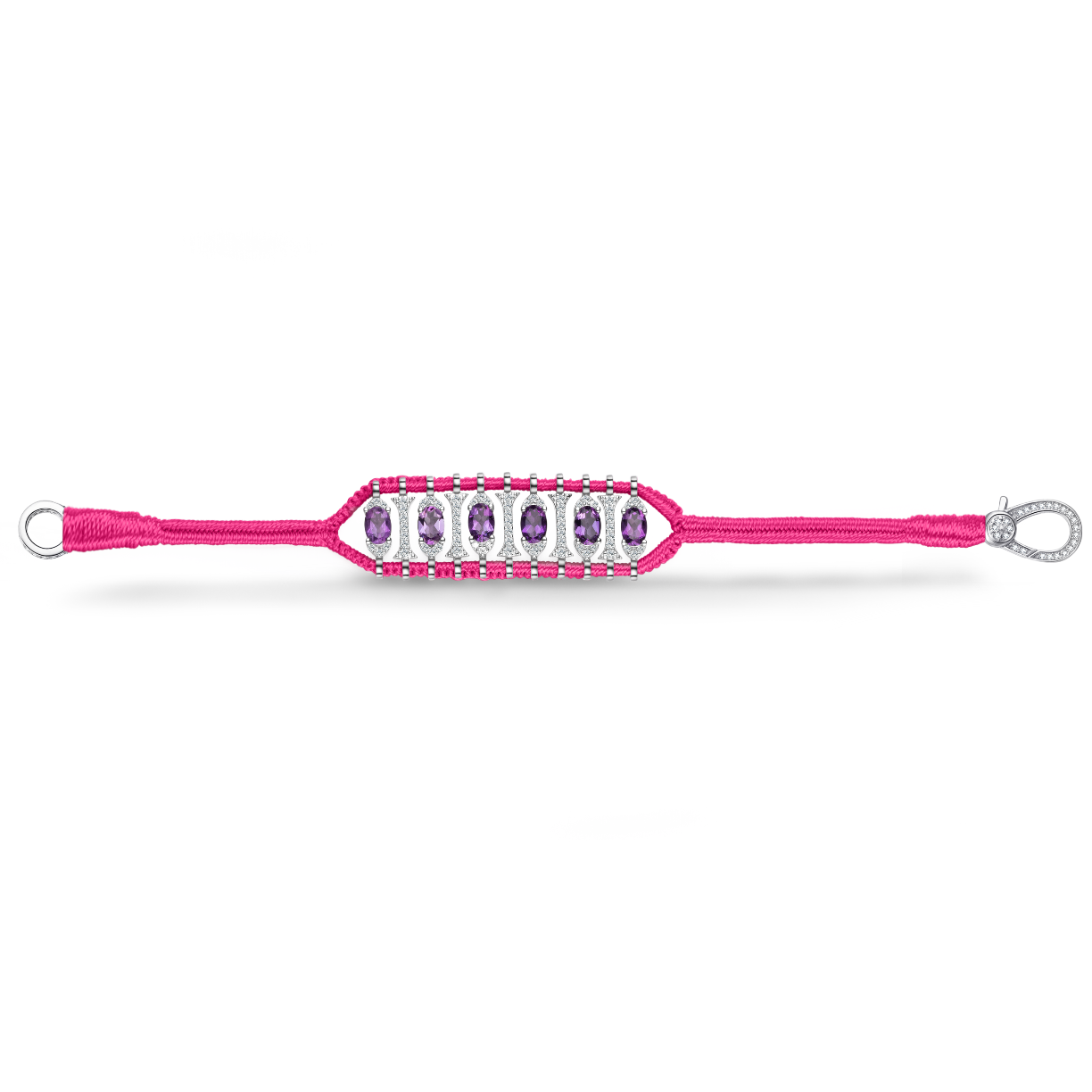 Bracelet Teresina Neon Pink - améthystes