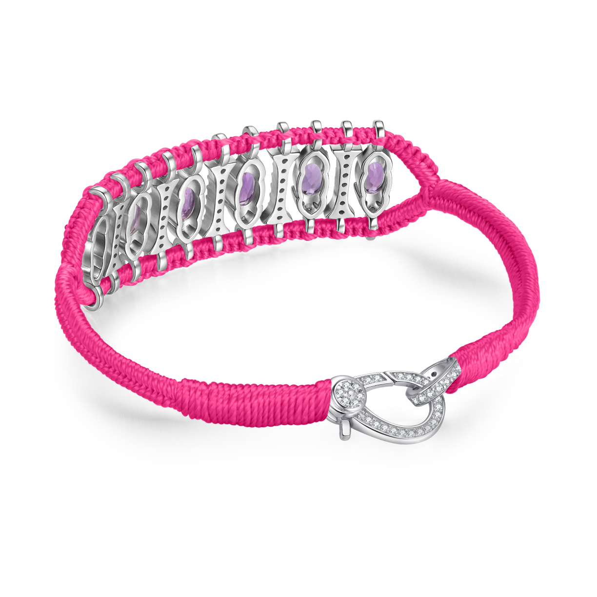 Bracelet Teresina Neon Pink - améthystes