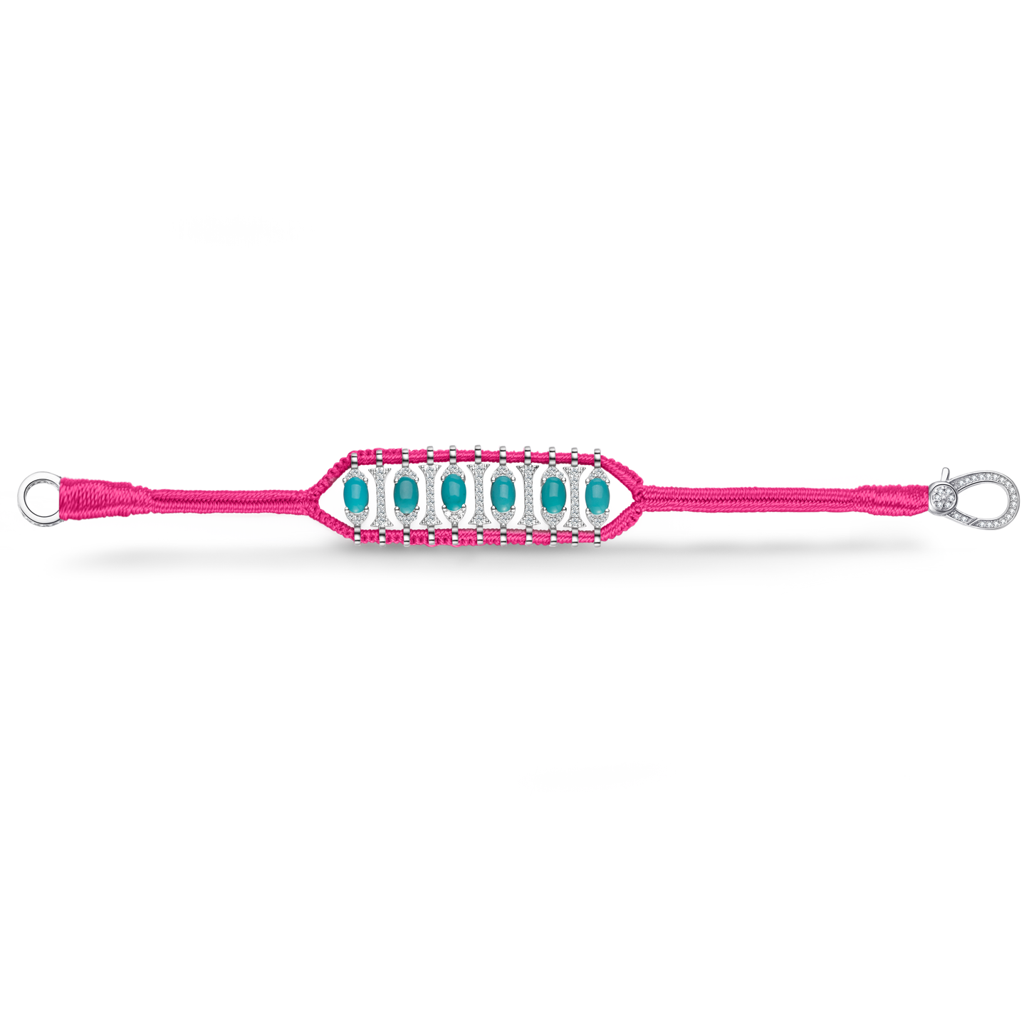 Teresina neon pink bracelet - Turquoise