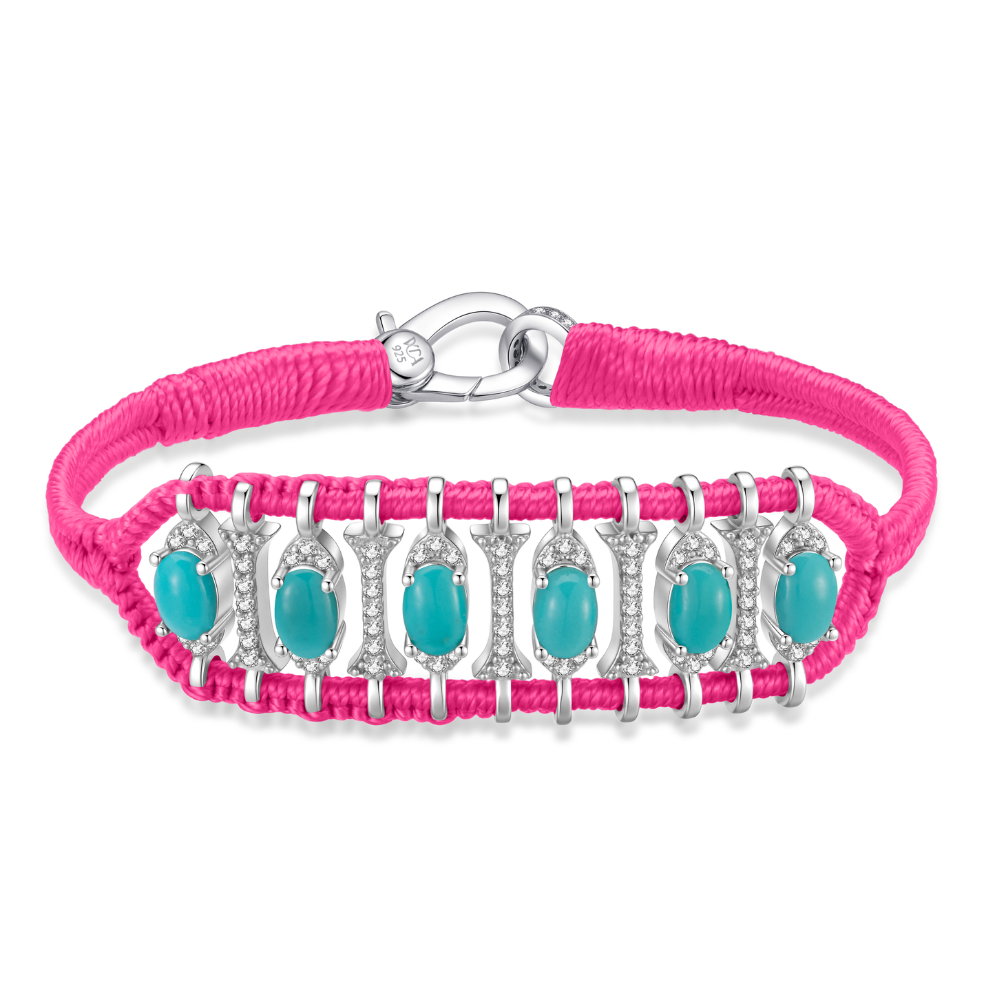 Teresina neon pink bracelet - Turquoise
