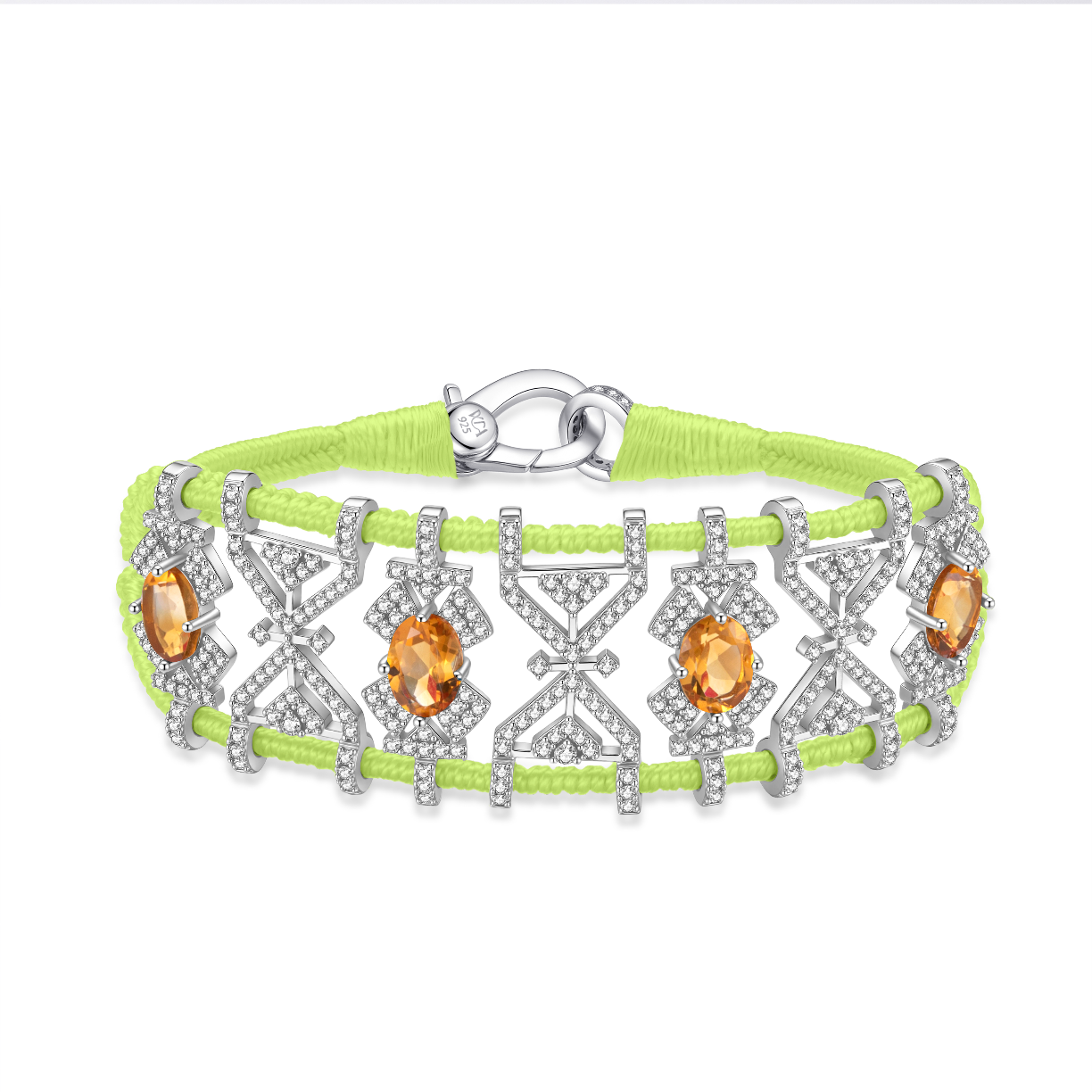 Bracelet Fortalezza Neon Yellow - Citrines