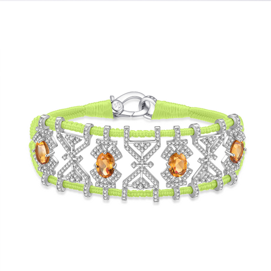 Bracelet Fortalezza Neon Yellow - Citrines