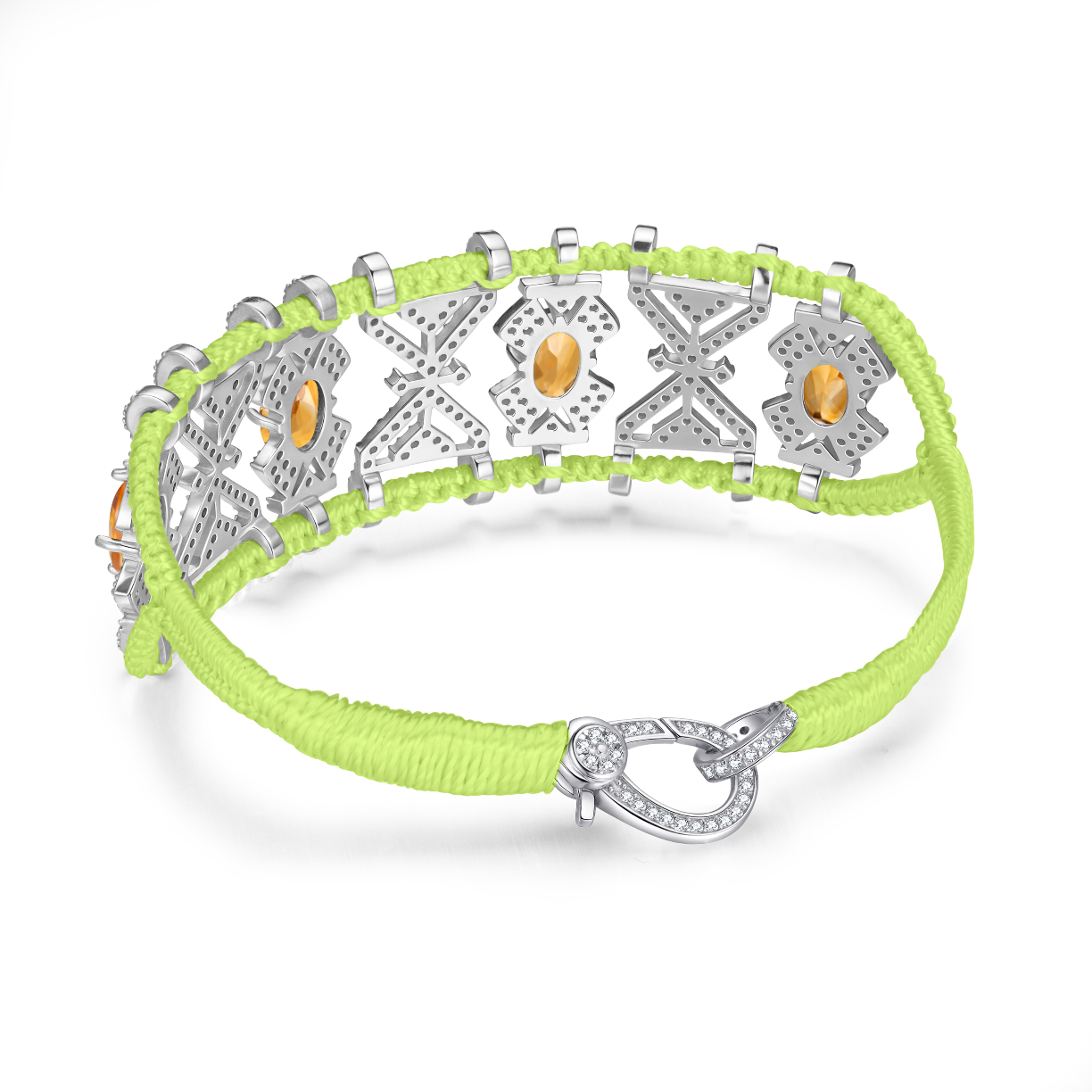 Bracelet Fortalezza Neon Yellow - Citrines