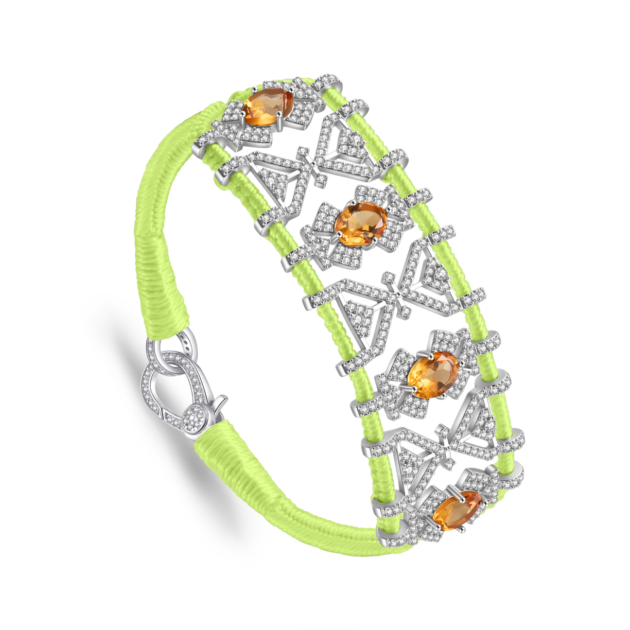 Bracelet Fortalezza Neon Yellow - Citrines
