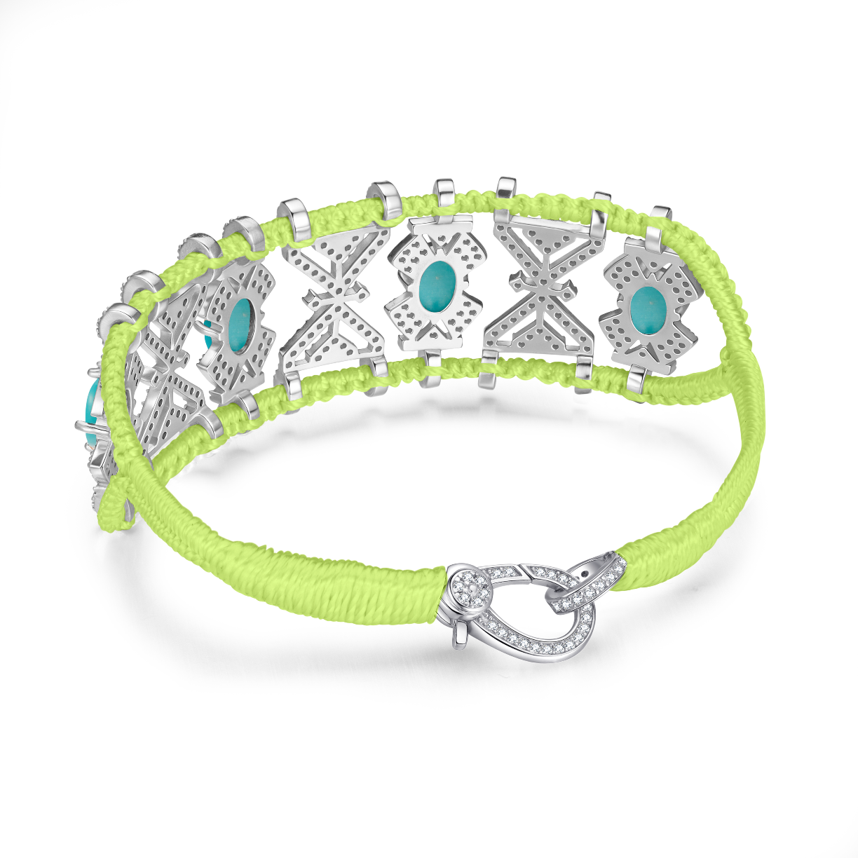 Bracelet Fortalezza neon yellow - Turquoises
