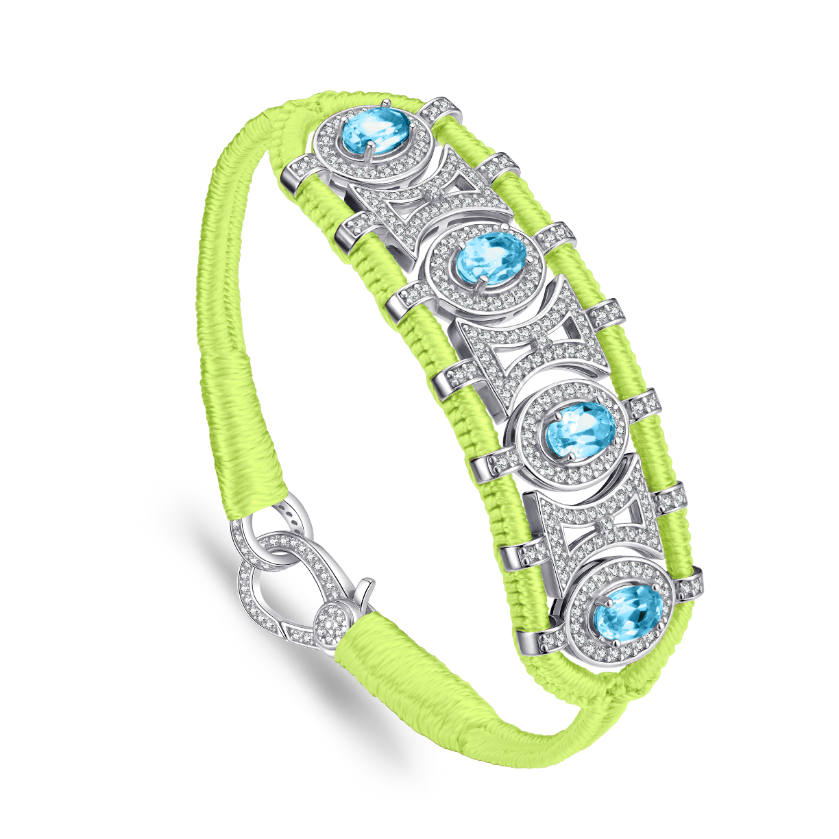 Bracelet Olinda jaune fluo - Topazes