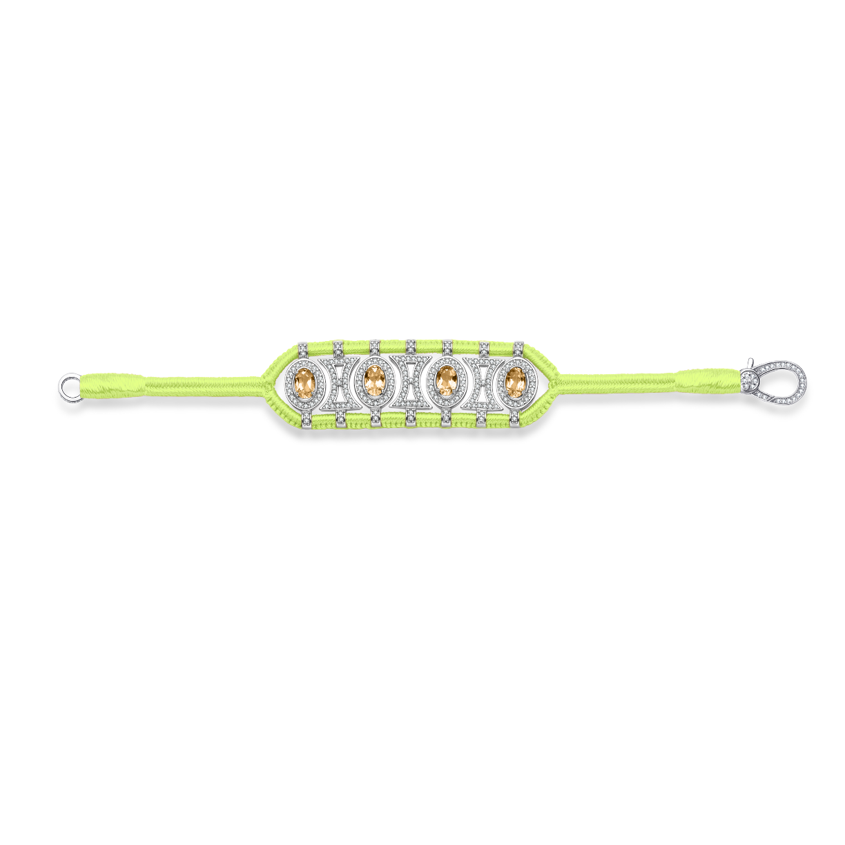 Olinda neon-yellow bracelet - Citrines