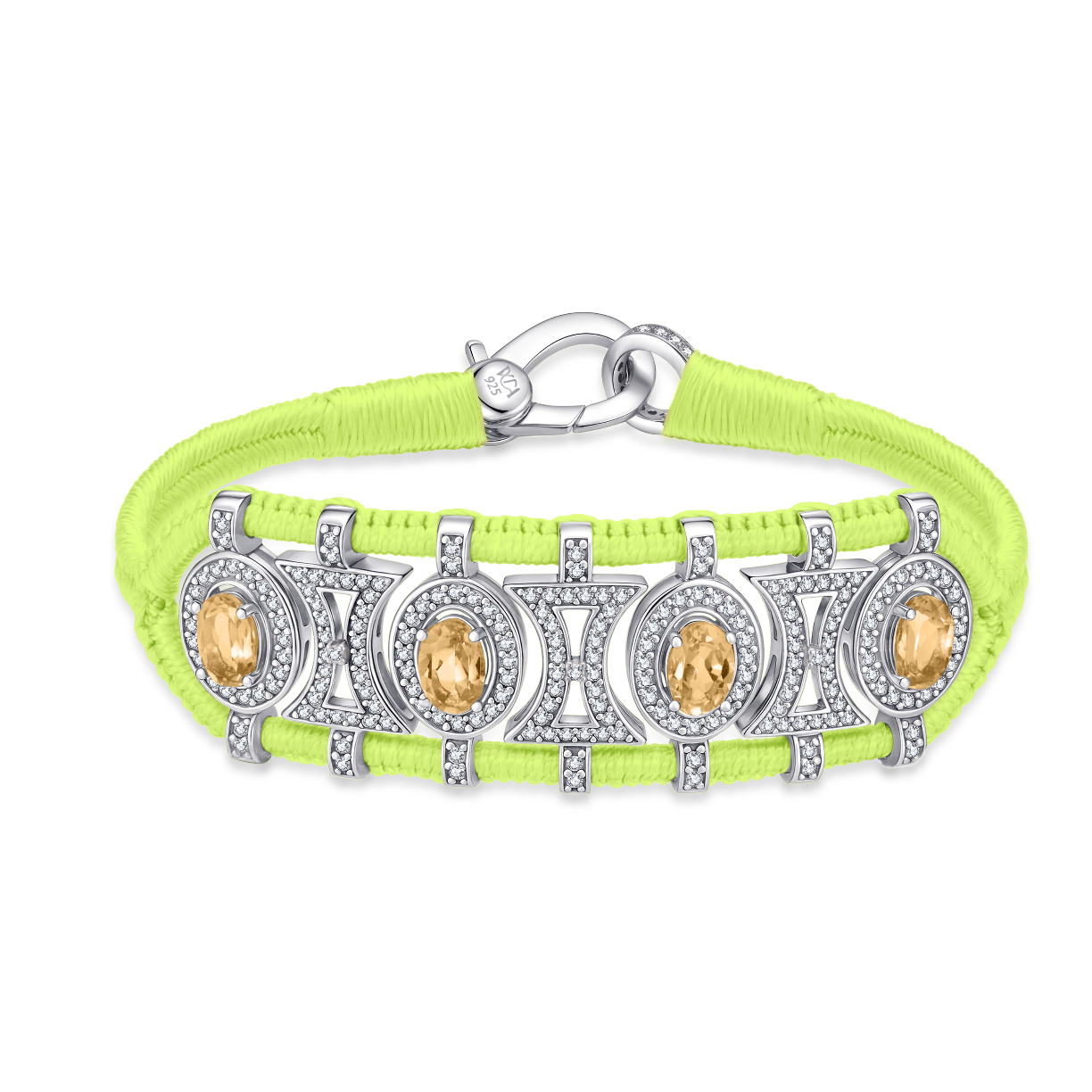 Olinda neon-yellow bracelet - Citrines