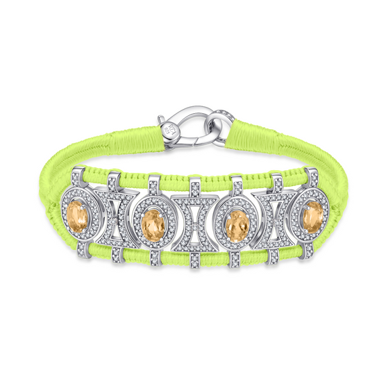 Bracelet Olinda jaune fluo - Citrines