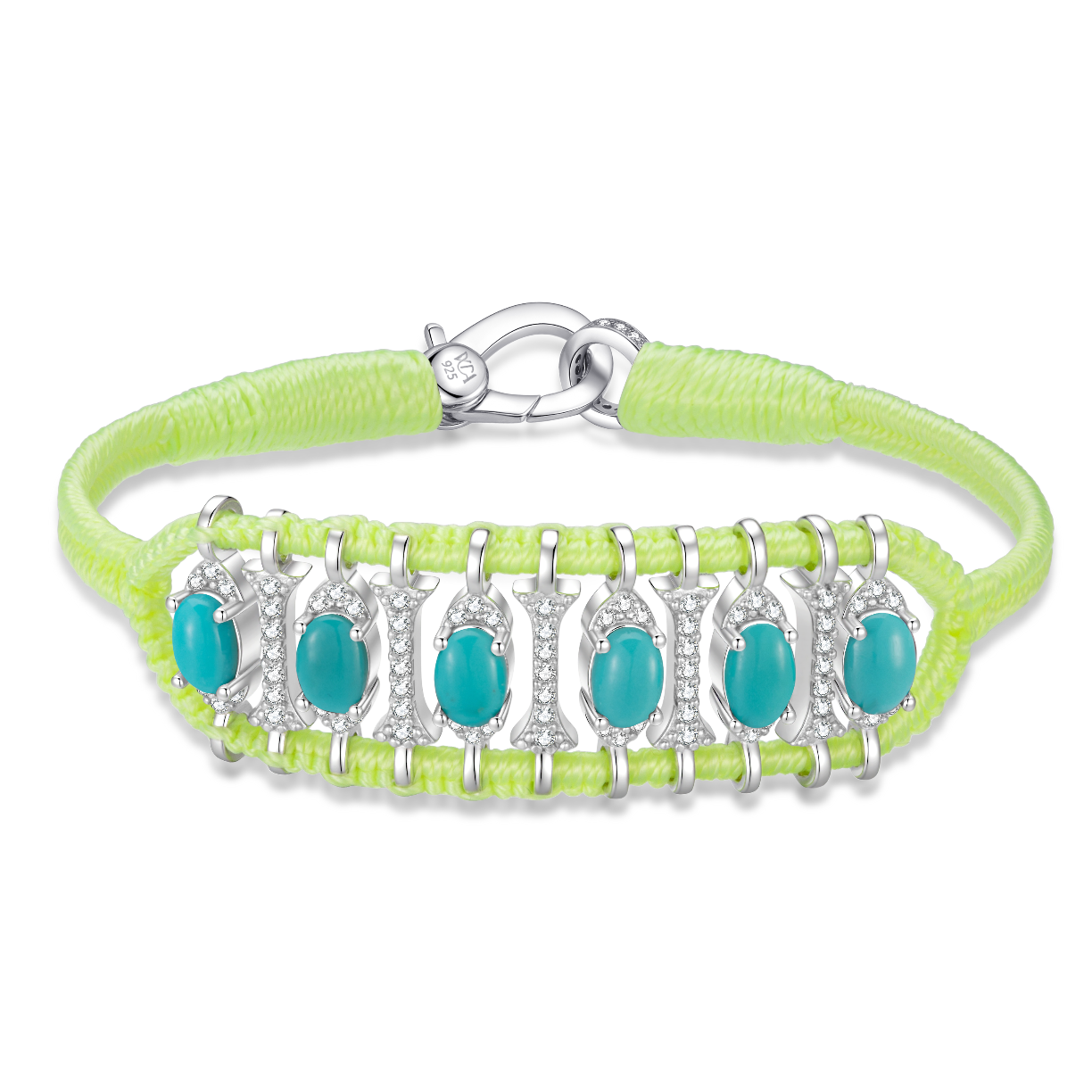 Teresina neon yellow bracelet - Turquoise