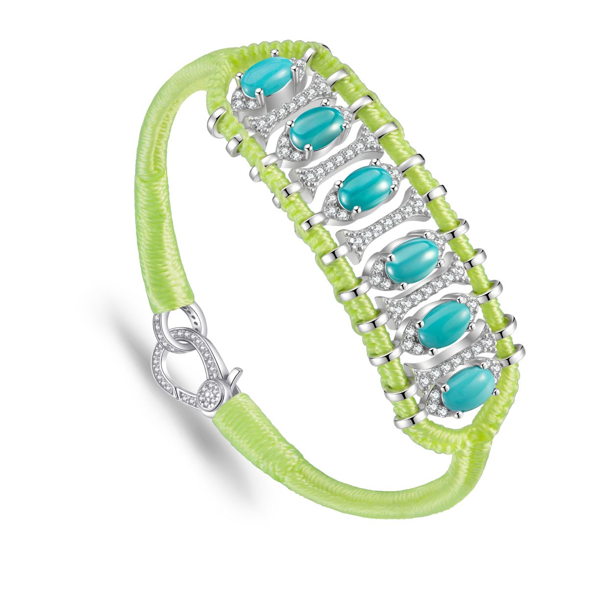 Teresina neon yellow bracelet - Turquoise