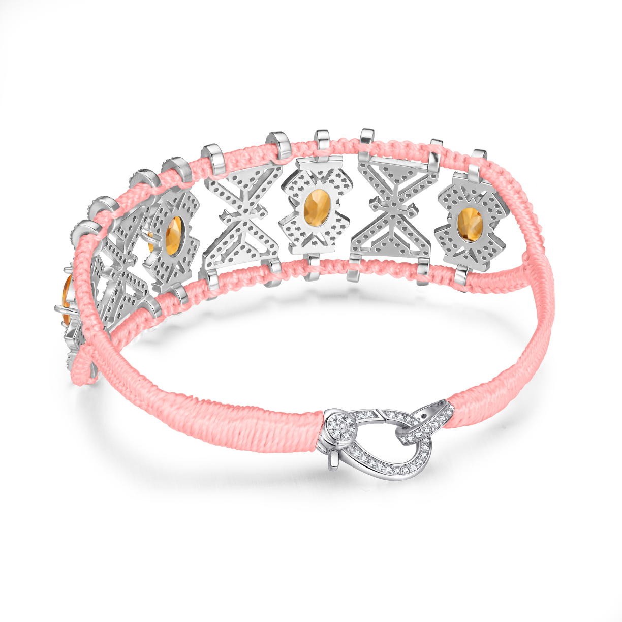 Bracelet Fortalezza Corail fluo - Citrines