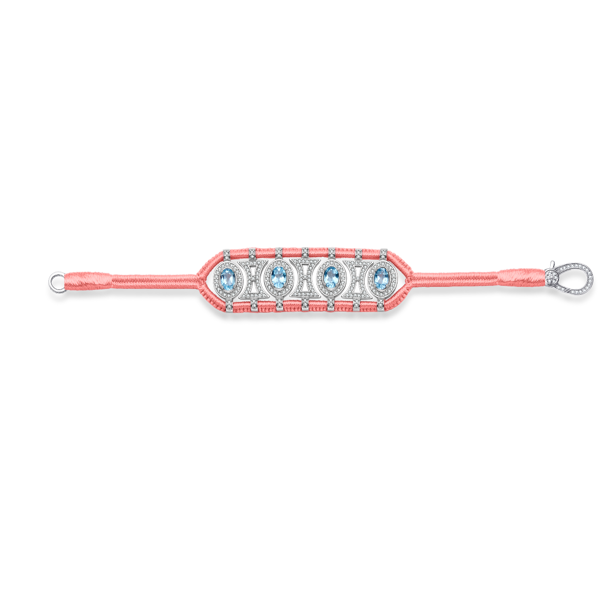 Olinda neon coral bracelet - Topazes