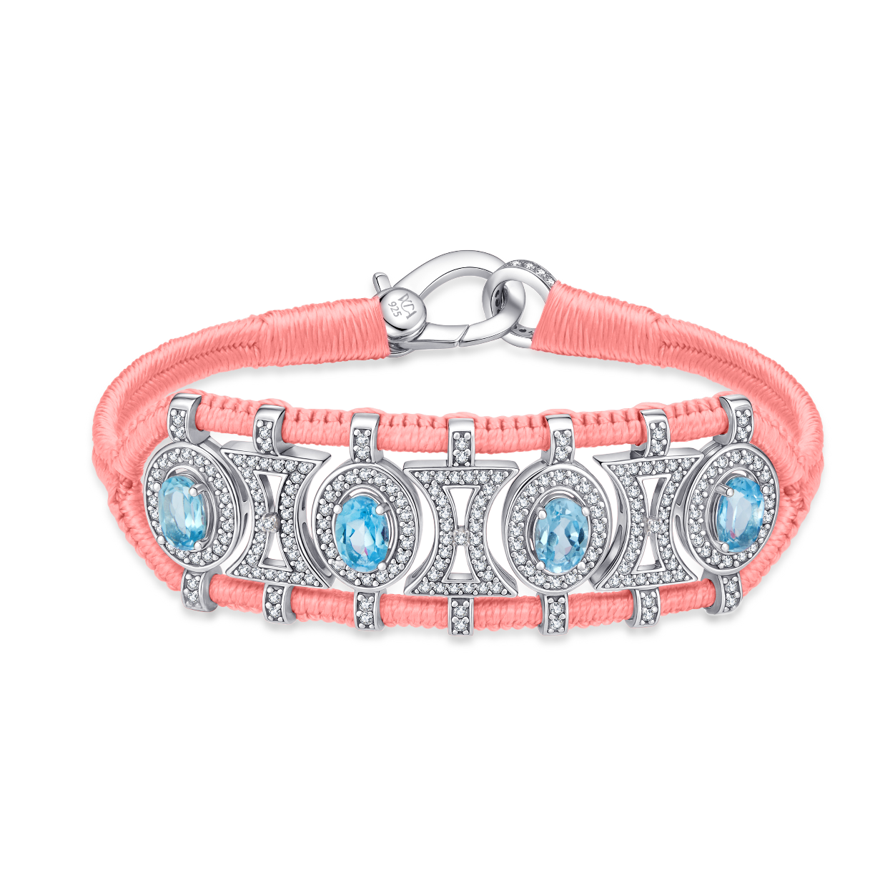 Olinda neon coral bracelet - Topazes