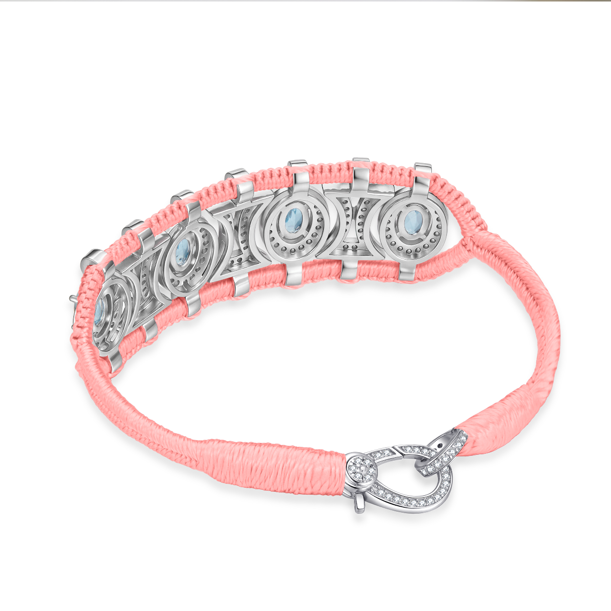 Olinda neon coral bracelet - Topazes