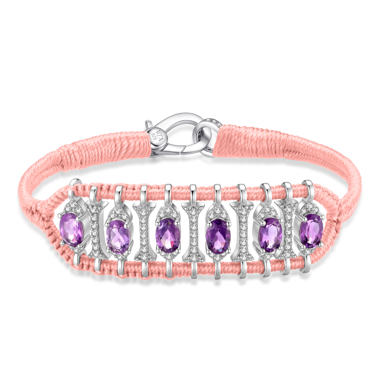 Bracelet Teresina Neon Coral - améthystes