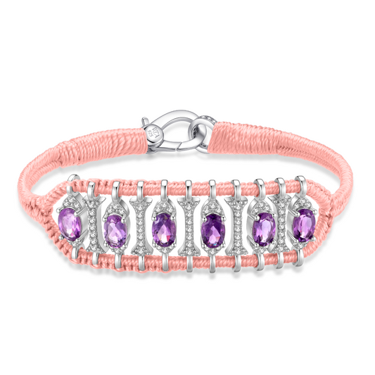 Bracelet Teresina Neon Coral - améthystes