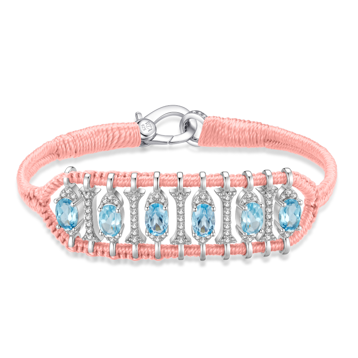 Teresina neon coral bracelet - Topaz